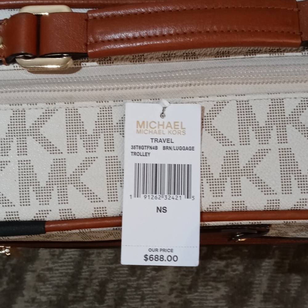 COPY - Michael Kors travel Brown luggage trolley